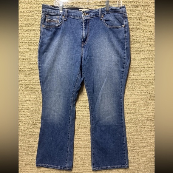 Levi's Denim - Levis 515 Jeans Womens 14 Short Boot Cut Mid Rise Dark Wash Denim